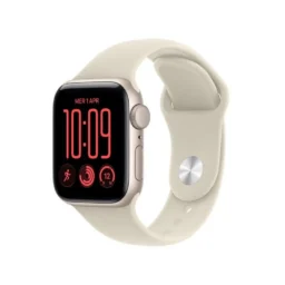 Apple Watch SE 3 GPS 40mm Caixa Alumínio Starlight Bracelete Desportiva Areia M/L - Thumbnail Image 1