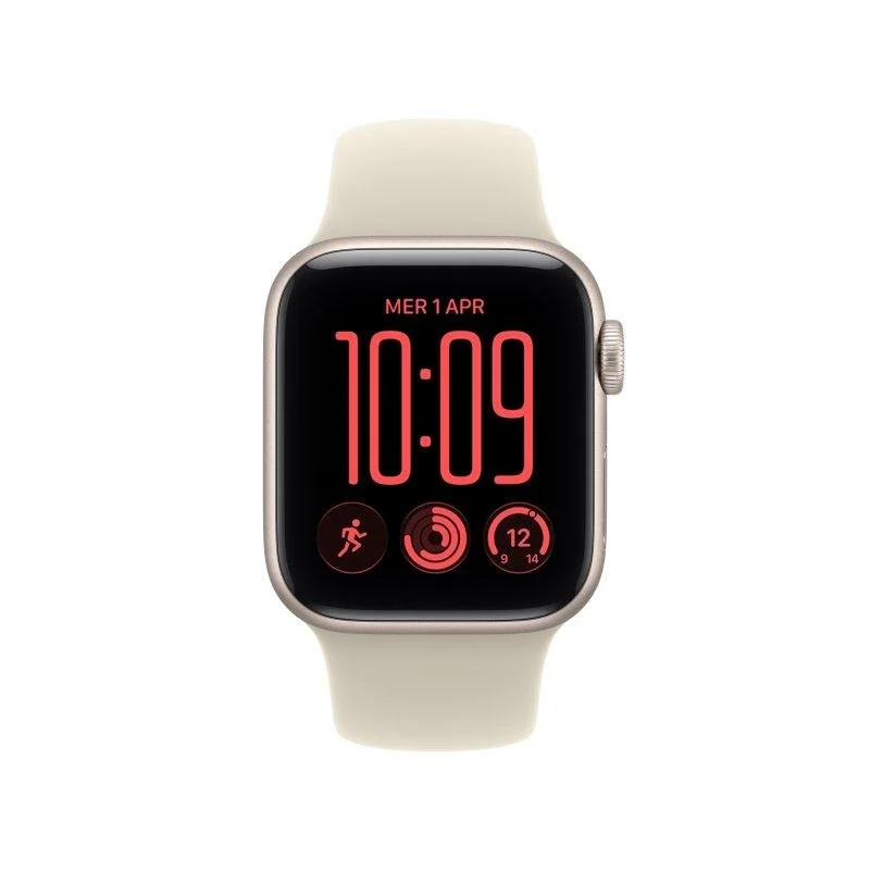 Apple Watch SE 3 GPS 40mm Alumínio Starlight com Bracelete Desportiva Sand S/M - Image 2