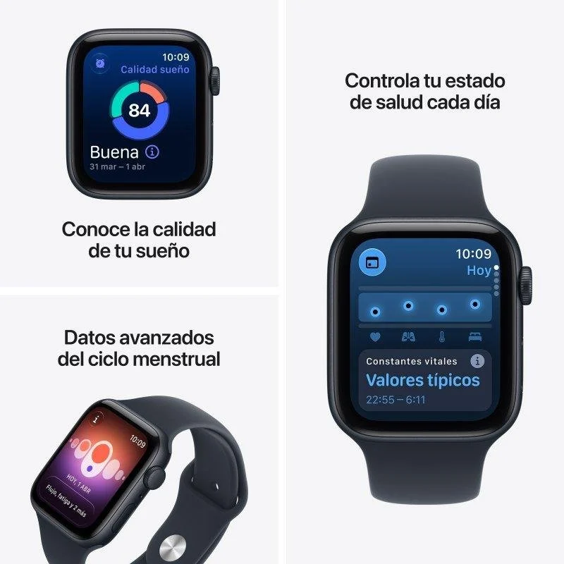 Apple Watch SE 3 GPS 40mm Alumínio Starlight com Bracelete Desportiva Sand S/M - Image 3