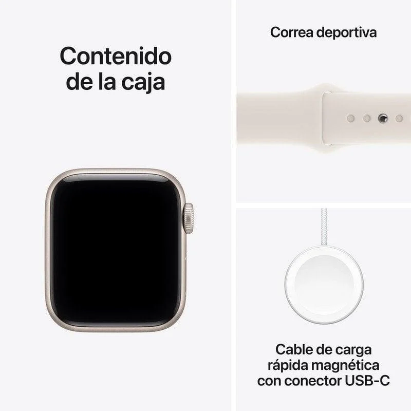 Apple Watch SE 3 GPS 40mm Alumínio Branco Estrela S/M Cardiofrequencímetro - Image 3