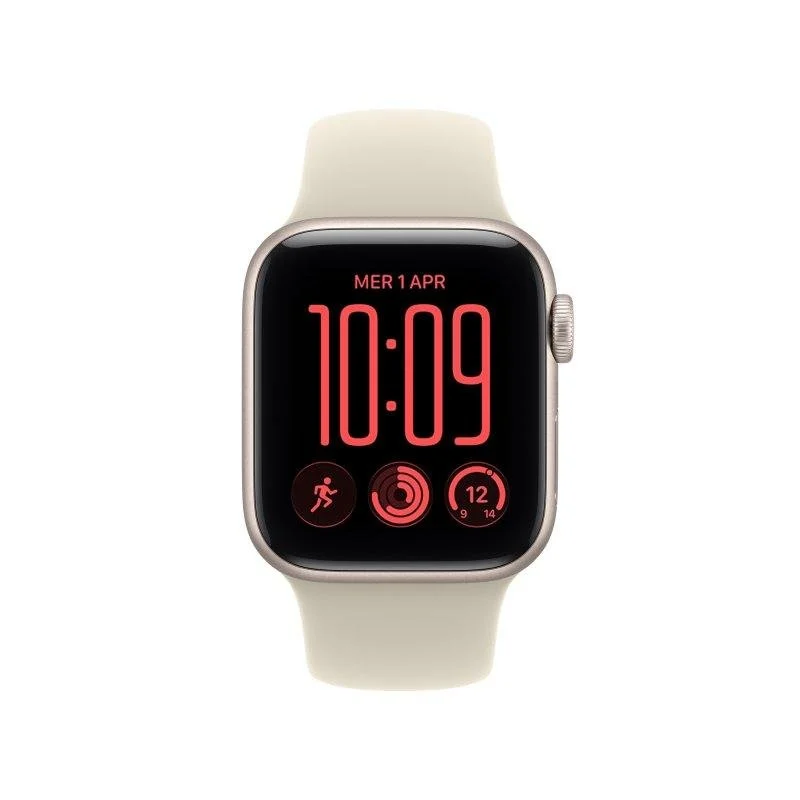 Apple Watch SE 3 GPS + Cellular 40mm Alumínio Starlight com Bracelete Desportiva Areia M/L - Image 2