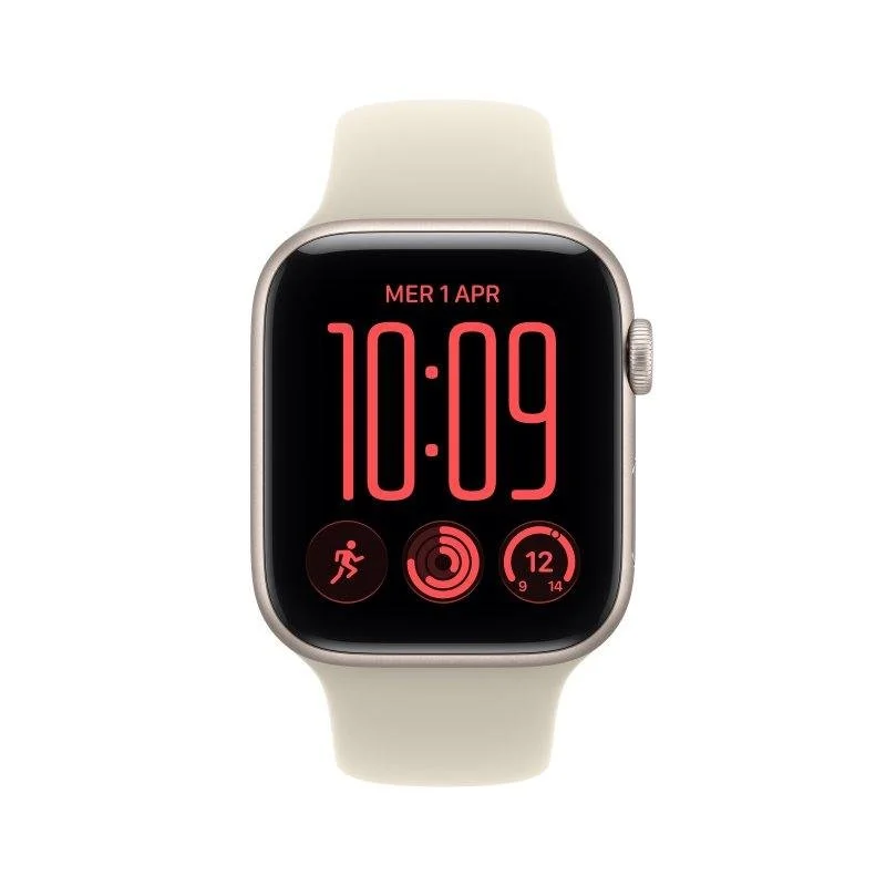 Apple Watch SE 3 GPS + Cellular 44mm Alumínio Starlight com Bracelete Desportiva Sand S/M - Image 2