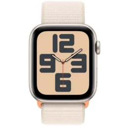 Apple Watch SE GPS 44mm Alumínio Branco Luz das Estrelas com Braceletes Loop Desportivas Branco Luz das Estrelas - Thumbnail Image 2