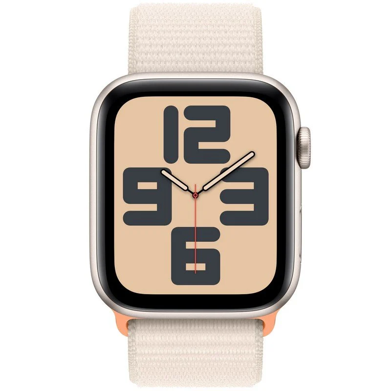 Apple Watch SE GPS 44mm Alumínio Branco Luz das Estrelas com Braceletes Loop Desportivas Branco Luz das Estrelas - Image 2
