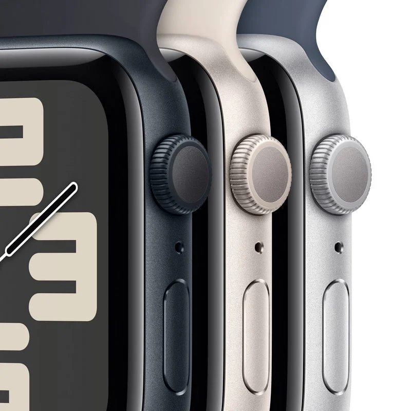 Apple Watch SE GPS 44mm Alumínio Branco Luz das Estrelas com Braceletes Loop Desportivas Branco Luz das Estrelas - Image 4