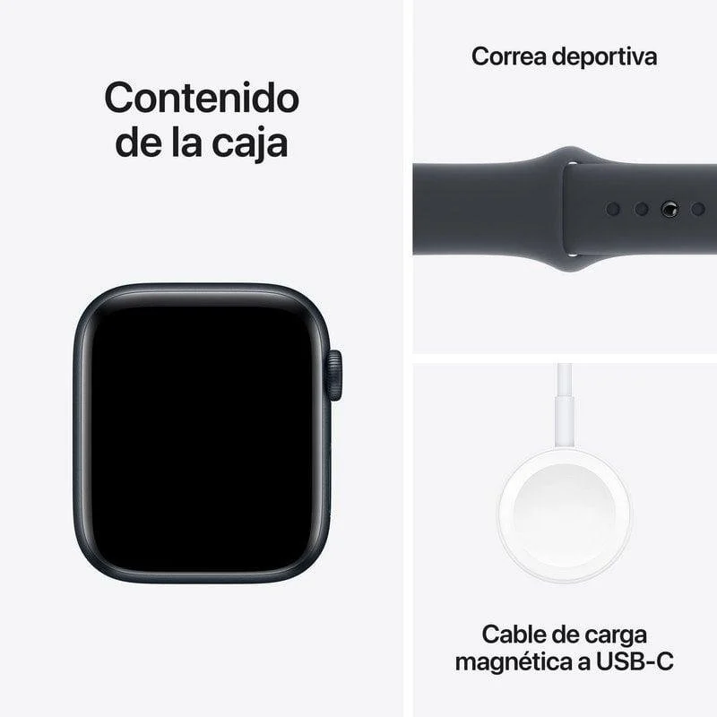 Apple Watch SE GPS NFC 44mm OLED Alumínio Caixa e Pulseira Meia-noite M/L Resistente à água - Image 3