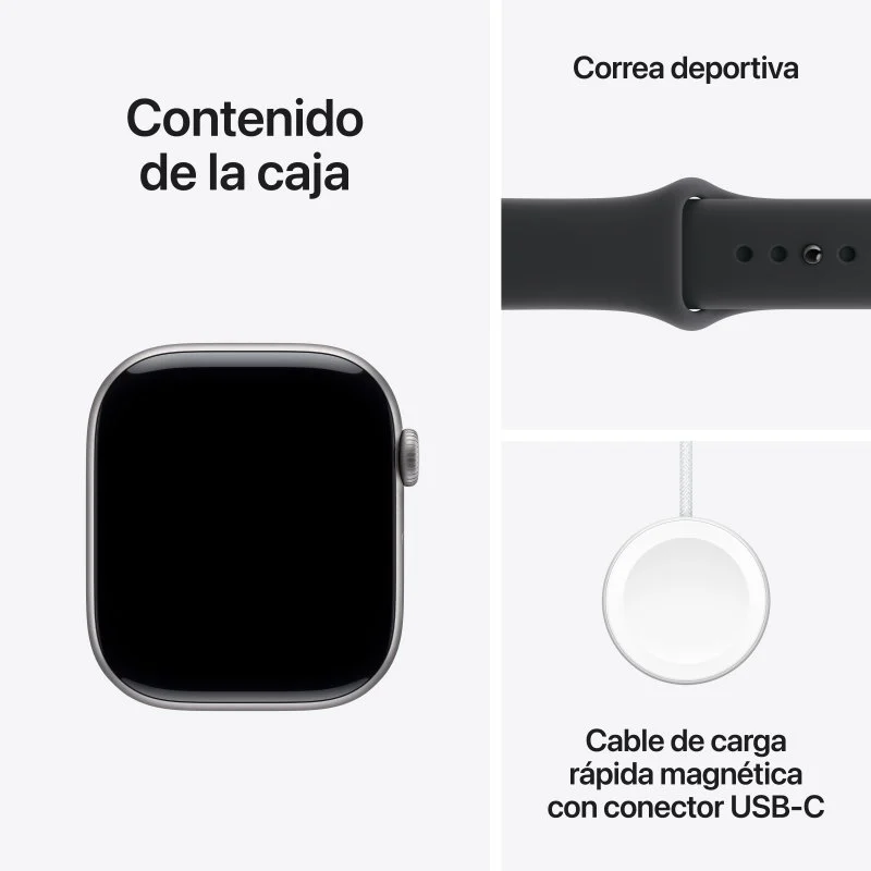 Apple Watch Series 11 GPS + Cellular 46mm OLED Cinzento Espacial S/M Resistente à Água IP6X+50m SpO2 Pulsómetro - Image 3