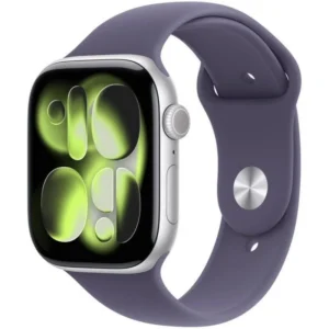 Apple Watch Series 11 GPS + Cellular 5G 46mm Retina OLED Prata Correia Roxa S/M Resistente à Água IP6X
