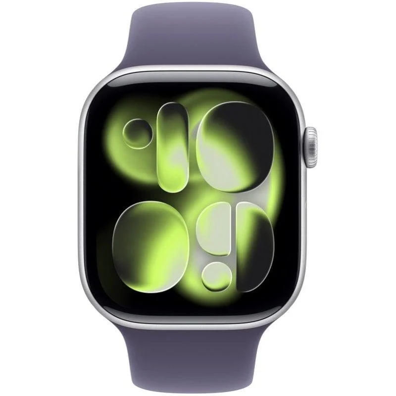 Apple Watch Series 11 GPS + Cellular 5G 46mm Retina OLED Prata Correia Roxa S/M Resistente à Água IP6X - Image 2