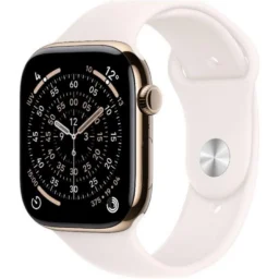 Apple Watch Series 11 GPS + Cellular 46mm OLED Titânio Ouro Correa Rosa M/L 5G IP6X SpO2 - Thumbnail Image 1