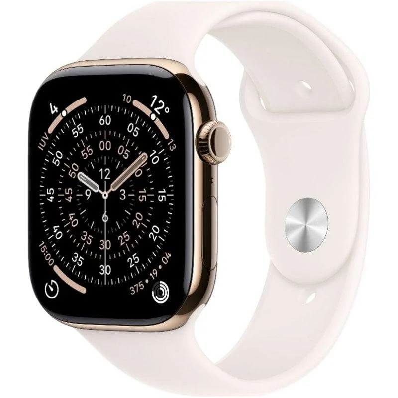 Apple Watch Series 11 GPS + Cellular 46mm OLED Titânio Ouro Correa Rosa M/L 5G IP6X SpO2 - Image 1