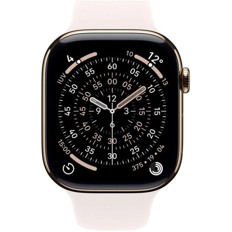 Apple Watch Series 11 GPS + Cellular 46mm OLED Titânio Ouro Correa Rosa M/L 5G IP6X SpO2 - Image 2