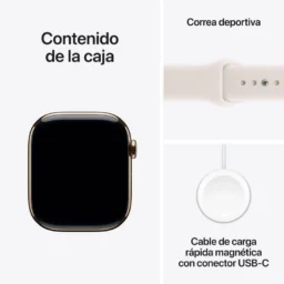 Apple Watch Series 11 GPS + Cellular 46mm OLED Titânio Ouro Correa Rosa M/L 5G IP6X SpO2 - Thumbnail Image 3