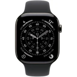 Apple Watch Series 11 GPS + Cellular 5G 46mm Retina OLED Titânio Cinza/Preto M/L Resistente Água IP6X SpO2 Pulsómetro Monitor Sono SOS - Thumbnail Image 2