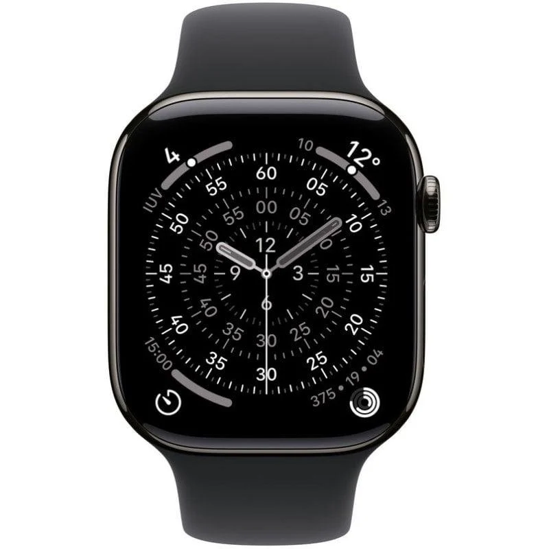Apple Watch Series 11 GPS + Cellular 5G 46mm Retina OLED Titânio Cinza/Preto M/L Resistente Água IP6X SpO2 Pulsómetro Monitor Sono SOS - Image 2