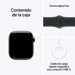 Apple Watch Series 11 GPS + Cellular 5G 46mm Retina OLED Titânio Cinza/Preto M/L Resistente Água IP6X SpO2 Pulsómetro Monitor Sono SOS - Thumbnail Image 3
