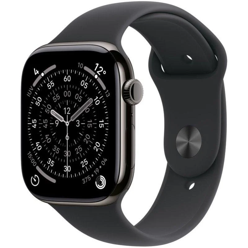 Apple Watch Series 11 GPS + Cellular 5G 46mm Retina OLED Titânio Cinza S/M Preto IP6X SpO2 Pulso - Image 1