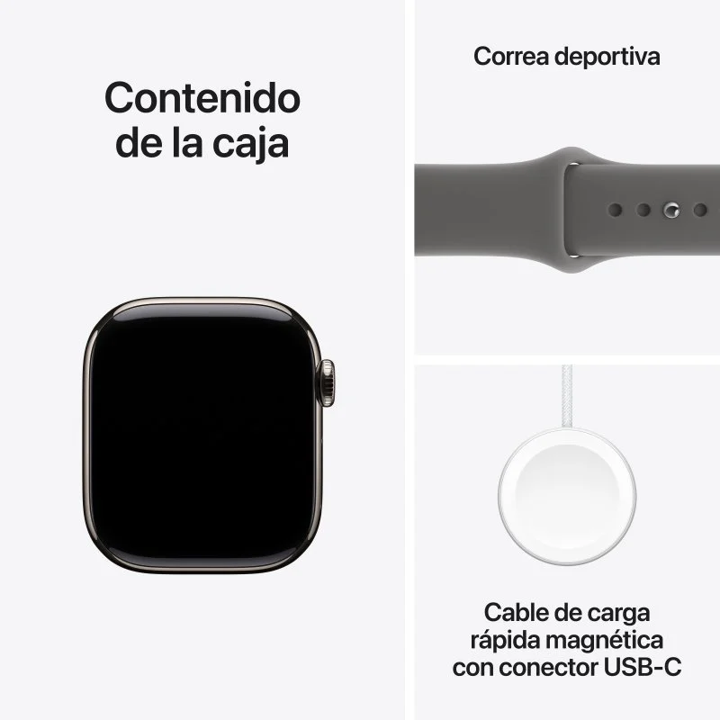 Apple Watch Series 11 5G GPS NFC 46mm Retina OLED Titânio Cinza S/M IP6X SpO2 - Image 3