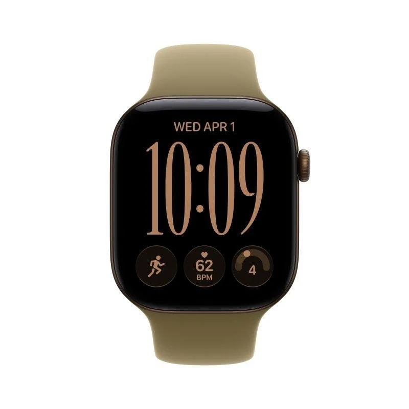 Apple Watch Series 12 GPS 46mm Caixa Alumínio Bronze Escuro Bracelete Desportiva Verde S/M - Image 2