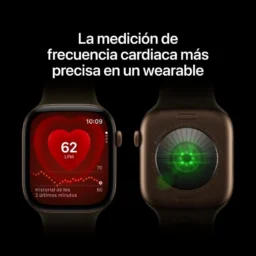 Apple Watch Series 12 GPS 46mm Caixa Alumínio Bronze Escuro Bracelete Desportiva Verde M/L - Thumbnail Image 3