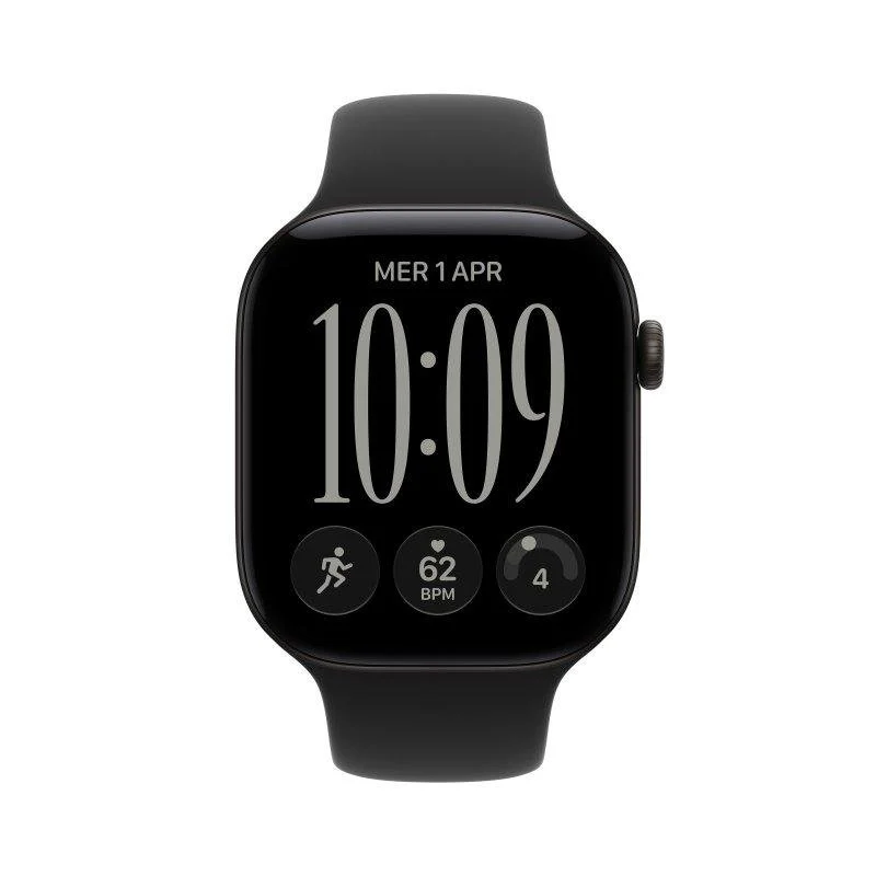 Apple Watch Series 12 GPS 46mm Caixa Alumínio Preto com Bracelete Desportiva Preta S/M - Image 2