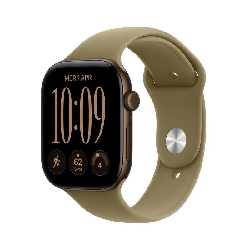 Apple Watch Series 12 GPS + Cellular 46mm Bronze com Bracelete Desportiva Oliva M/L - Image 1