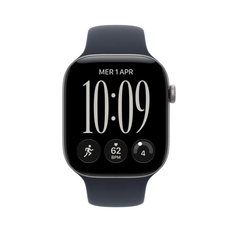 Apple Watch Series 12 GPS + Cellular 46mm Caixa Alumínio Cinzento com Bracelete Desportiva Azul Marinho M/L - Image 2