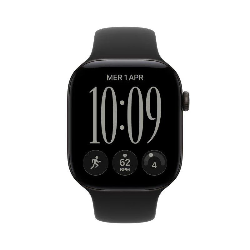 Apple Watch Series 12 GPS + Cellular 46mm Alumínio Preto com Bracelete Desportiva Preta M/L - Image 2