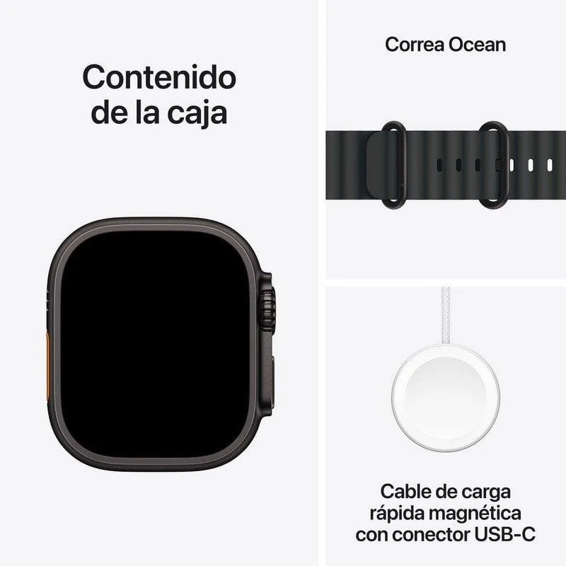 Apple Watch Ultra 3 GPS + Cellular 49mm Titânio Preto Bracelete Ocean - Image 4