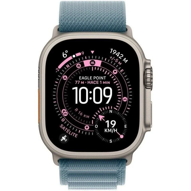Apple Watch Ultra 3 GPS + Cellular 49mm OLED Titânio Natural e Azul L IP6X SpO2 Pulsómetro - Image 2
