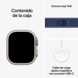 Apple Watch Ultra 3 GPS + Cellular 49mm OLED Titânio Natural Azul M/L Resistente à Água IP6X - Thumbnail Image 4