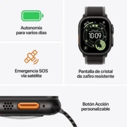 Apple Watch Ultra 3 GPS + Cellular 49mm OLED Titânio Preto L Resistente à Água 10ATM+IP6X SpO2 - Thumbnail Image 3