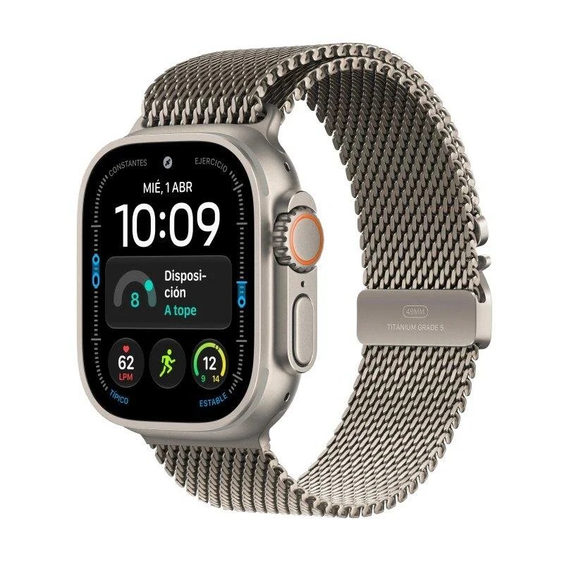 Apple Watch Ultra 4 GPS + Cellular 49mm Titânio Natural com Milanese Loop Bracelete resistente à água - Image 1