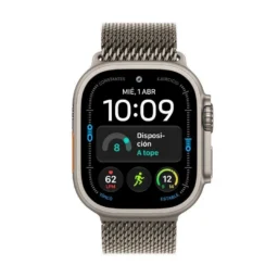 Apple Watch Ultra 4 GPS + Cellular 49mm Titânio Natural com Milanese Loop Bracelete resistente à água - Thumbnail Image 2