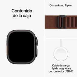 Apple Watch Ultra 4 GPS + Cellular 49mm Titânio Preto com Bracelete Loop Alpine Borgonha M - Thumbnail Image 3