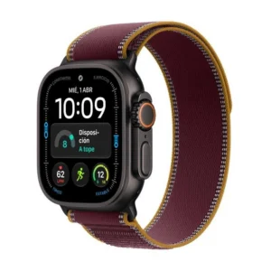 Apple Watch Ultra 4 GPS + Cellular 49mm Titânio Preto com Bracelete Loop Trail Borgonha S/M