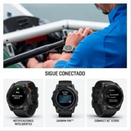 Garmin Fénix 7X Pro Solar GPS NFC 51mm Cinzento Bracelete Preta Resistência Água 10ATM SpO2 - Thumbnail Image 2