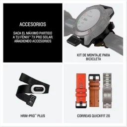 Garmin Fénix 7X Pro Solar GPS NFC 51mm Cinzento Bracelete Preta Resistência Água 10ATM SpO2 - Thumbnail Image 3