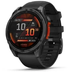 Garmin Fenix 8 Bluetooth GPS NFC 47mm AMOLED Cinzento com Correia Preta Tamanho Único Resistente à Água 10ATM - Thumbnail Image 1