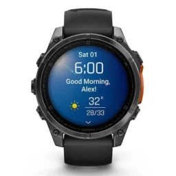 Garmin Fenix 8 Bluetooth GPS NFC 47mm AMOLED Cinzento com Correia Preta Tamanho Único Resistente à Água 10ATM - Thumbnail Image 2