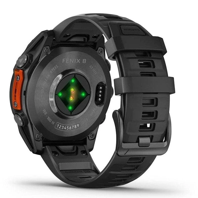 Garmin Fenix 8 Bluetooth GPS NFC 47mm AMOLED Cinzento com Correia Preta Tamanho Único Resistente à Água 10ATM - Image 5