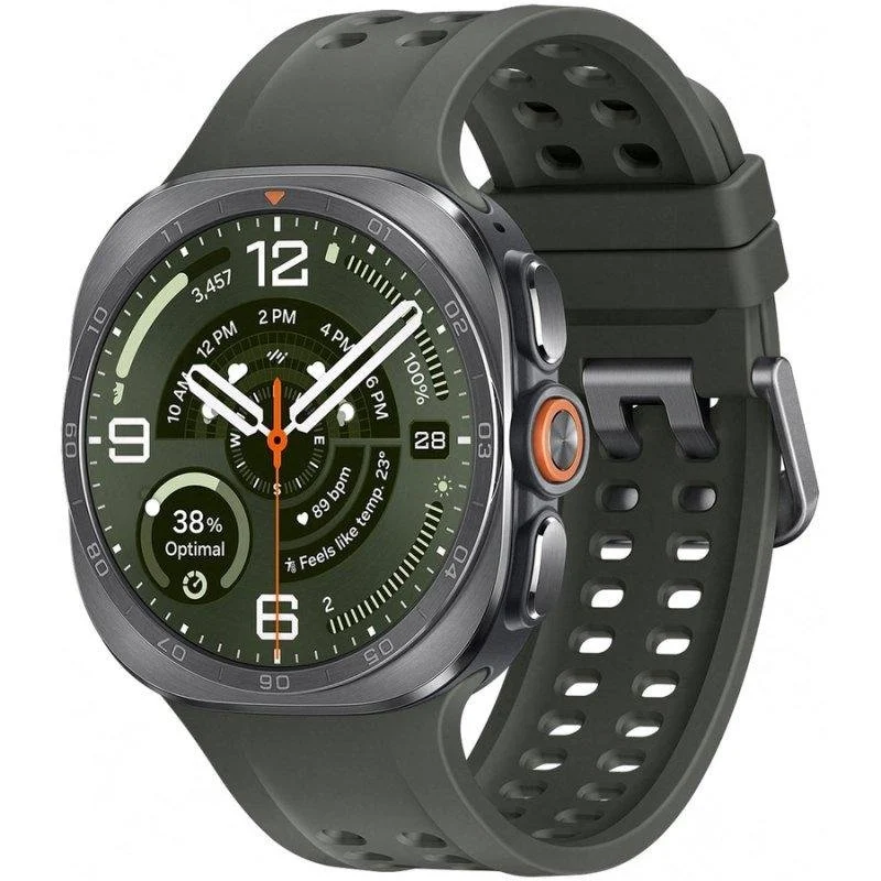 Samsung Galaxy Watch Ultra2 4G LTE 47mm Titânio Prateado Correia Verde - Image 1