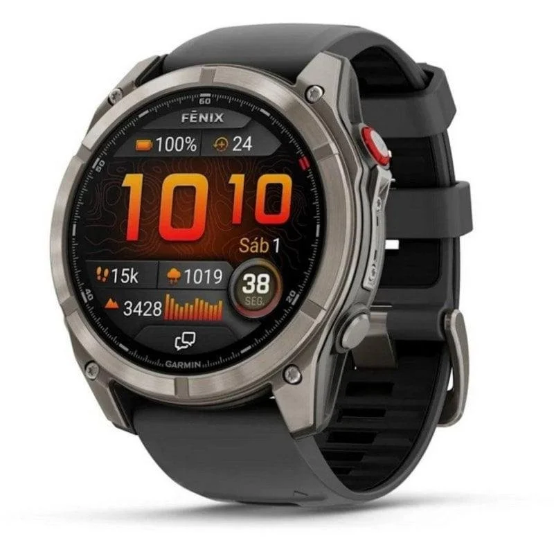 Garmin Fenix 8 Pro LTE GPS 51mm AMOLED Titânio Cinza/Preto Resistente Água 10ATM SpO2 SOS - Image 1
