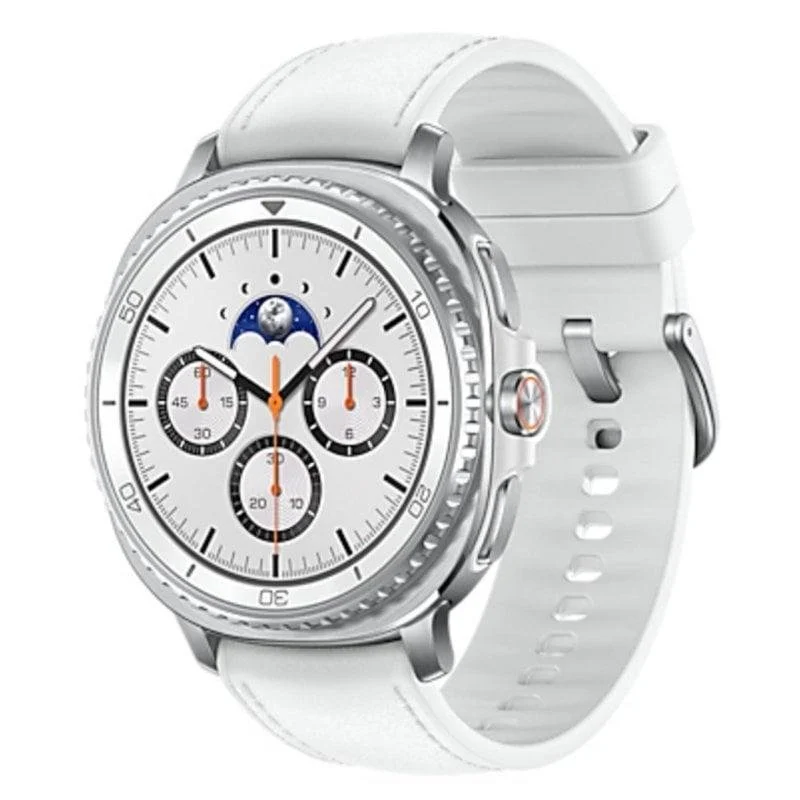 Samsung Galaxy Watch8 Classic 4G LTE GPS 46mm AMOLED Prateado Correa Branca Resistência IP68+5ATM - Image 1