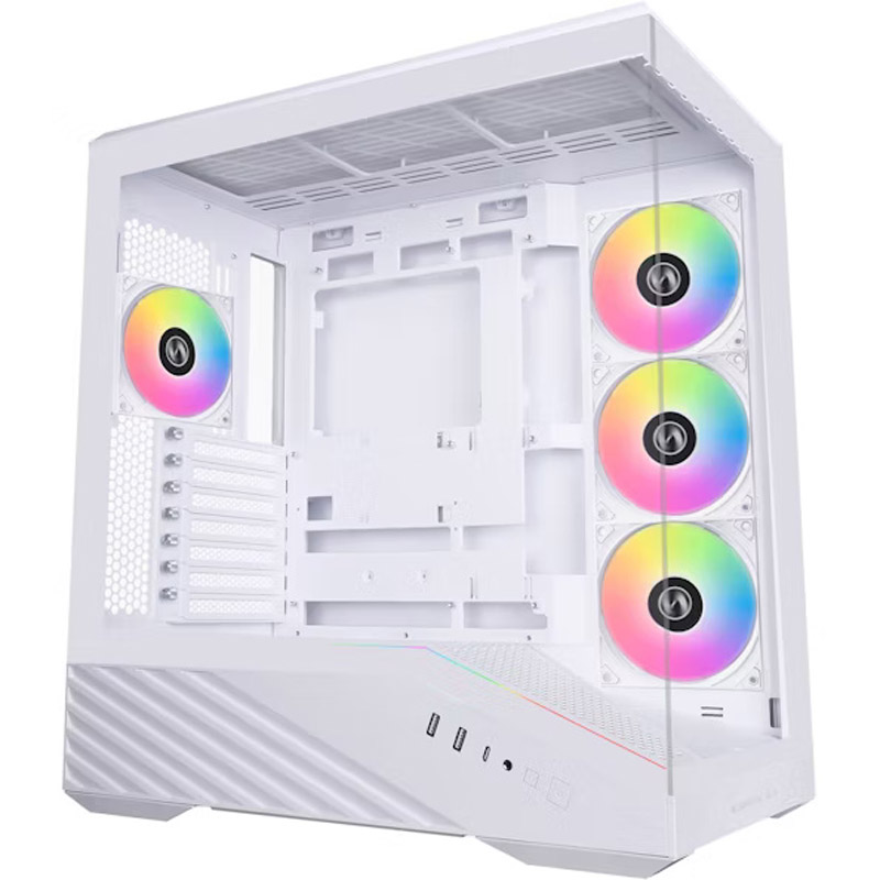 Lian Li ATX V100 White Vidro Temperado 4 Vent ARGB - Image 1