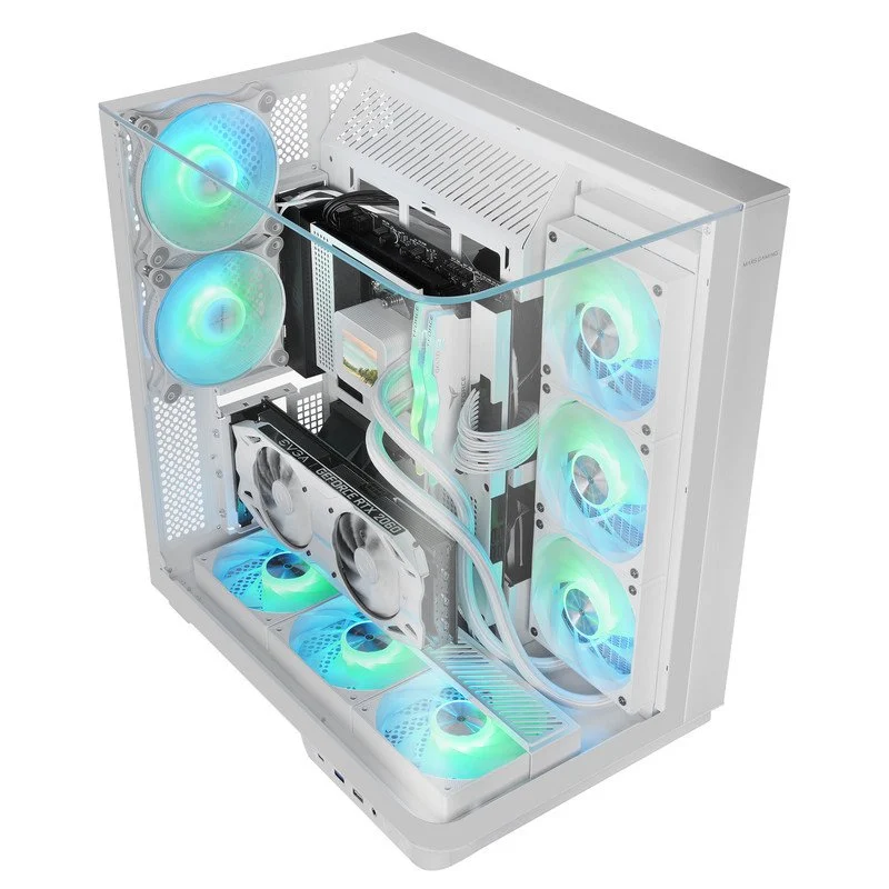 Mars Gaming MC-Infinio ATX ARGB 120mm e USB-C Branca - Image 2