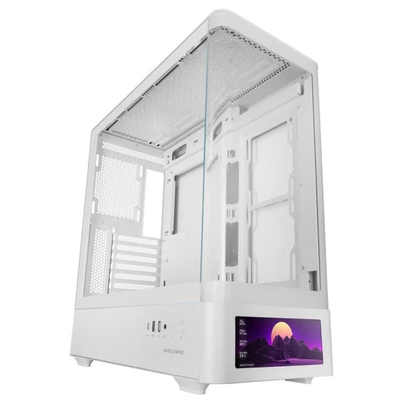 Mars Gaming MC-LCDPRO Caixa ATX Ecrã IPS LCD 7,2" Branca - Image 3