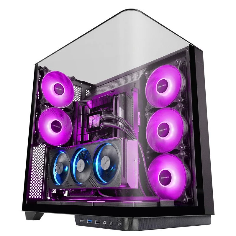 Mars Gaming MC-Infinio ATX ARGB 120mm e USB-C Preta - Image 5