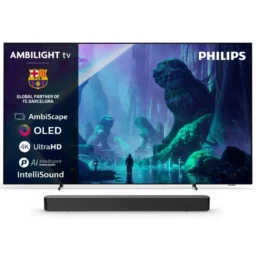 Philips OLED 65OLED801 65 4K UltraHD 120Hz Smart TV Titan OS HDR10+ Ambilight Barra Som - Thumbnail Image 1