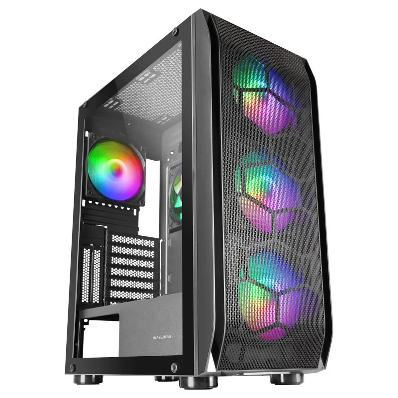 Mars Gaming MC-KX ARGB Vidro Temperado USB 3.0 Preta - Image 1